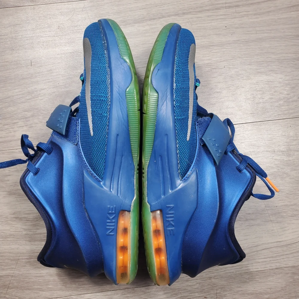 Nike KD 7 GS Elevate 669942-400 7Y Blue Silver Kevin Durant Basketball Shoes